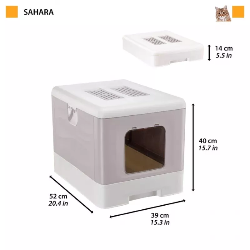 FERPLAST Sahara Green - cat litter box - 52 x 39 x 40cm