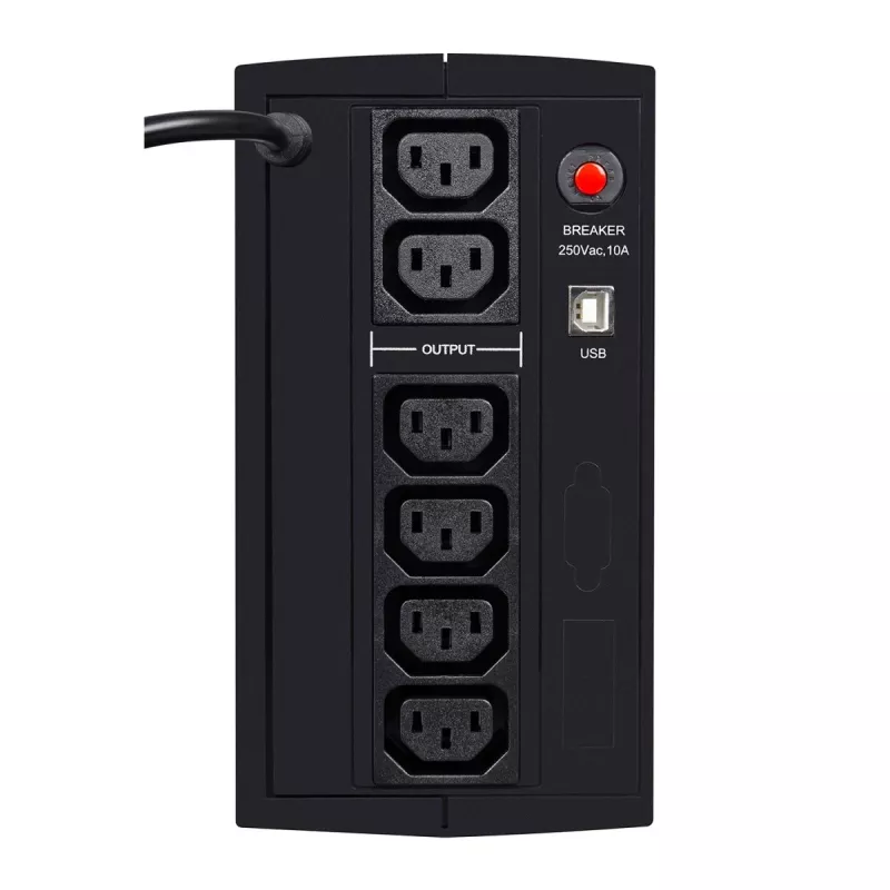 EVER DUO 850 AVR USB - UPS - AC 230 V - 550 Watt - 850 VA - Single-phase - 2 X Bleisure 5 Ah - USB - Output sockets: 6