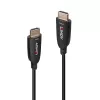 Lindy 10m Fibre Optic Hybrid HDMI 8K60 Cable, 10 m, HDMI Type A (Standard), HDMI Type A (Standard), 48 Gbit/s, Black