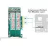 DeLOCK PCI Express x8 Card to 2 x internal NVMe M.2 Key M Bifurcation Low Profile Form Factor