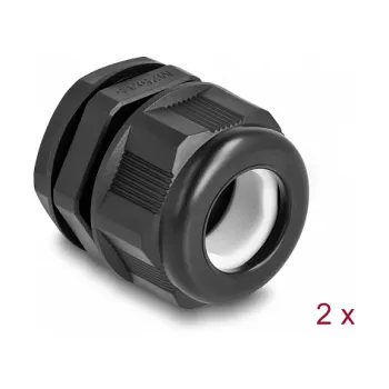 DeLOCK EX Cable Gland M25 black 2 pieces Polyamide