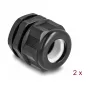 DeLOCK EX Cable Gland M25 black 2 pieces Polyamide