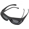 Sunglasses WEDO 271 48599 Oval wrap-around, unisex, polarizing lenses, over-glasses style
