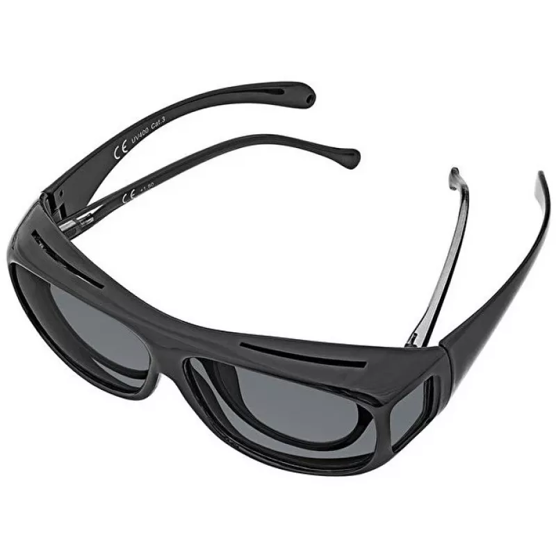 Sunglasses WEDO 271 48599 Oval wrap-around, unisex, polarizing lenses, over-glasses style