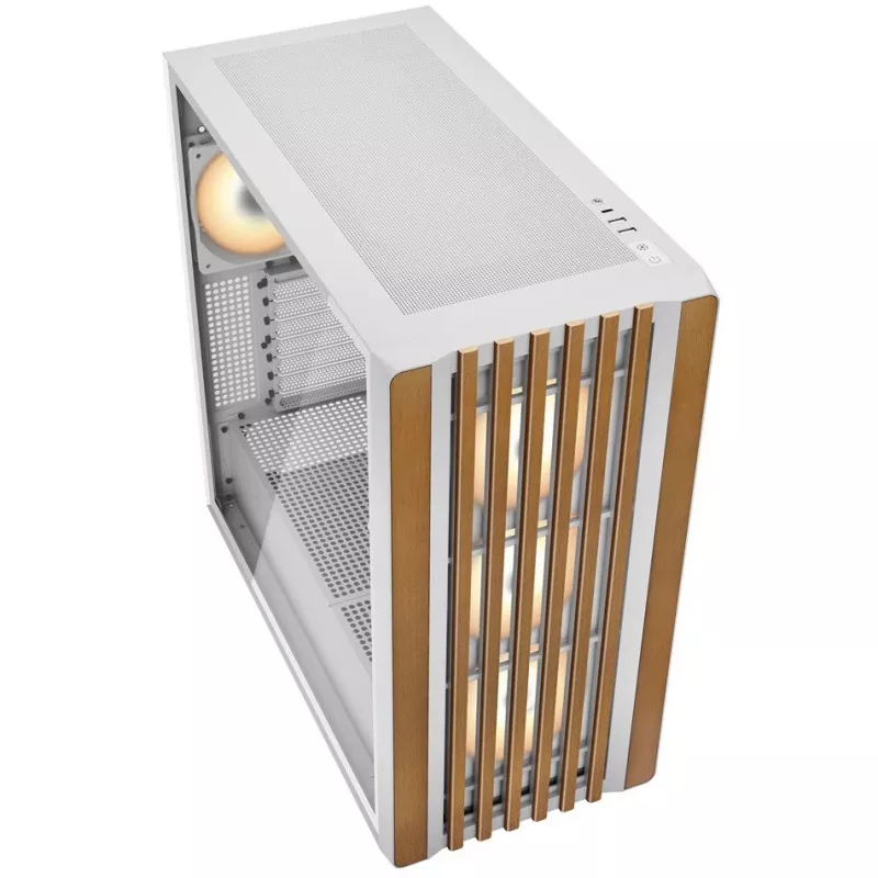 Sharkoon REBEL C70G RGB Full Tower White, Wood