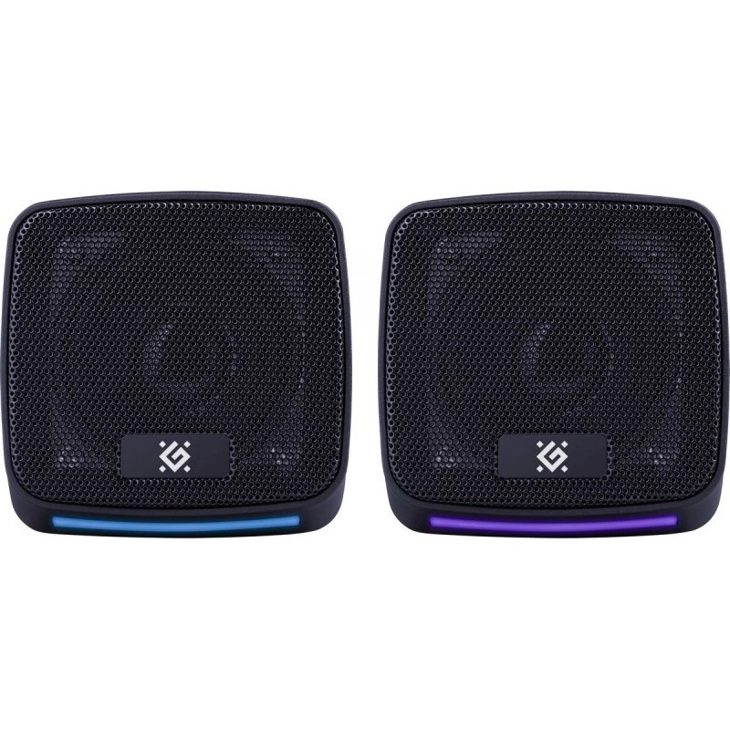 PC speakers DEFENDER J3 2.0 6W LED USB, 2×3W RMS, 90–20000 Hz, 3.5 mm, black