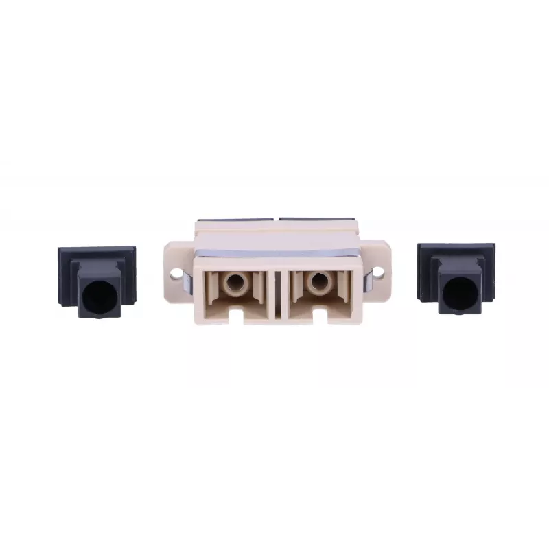 Fiber optic adapter Extralink SC/UPC multimode duplex, female–female, grey