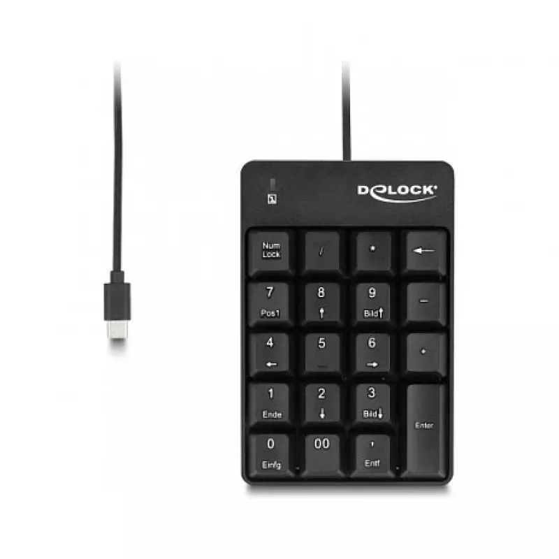 Numeric Keypad DeLOCK 12108 USB Black 19 Keys 1.6m Cable