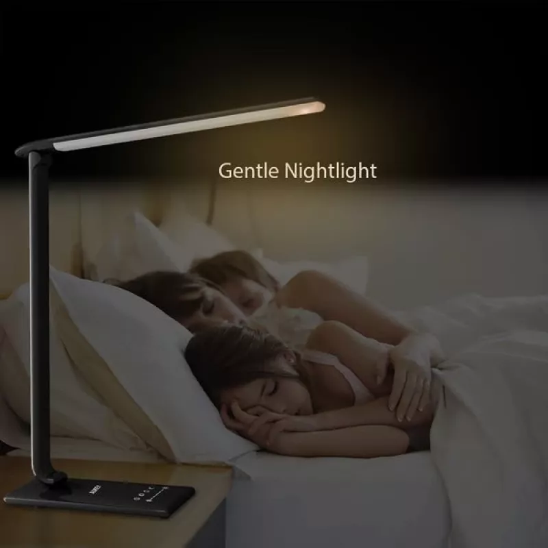 LED desk lamp Aukey LT-T10 12W 3000–6500K — adjustable color temperature, black
