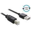 USB Cable DeLOCK 1m USB 2.0 A - B m/m Black
