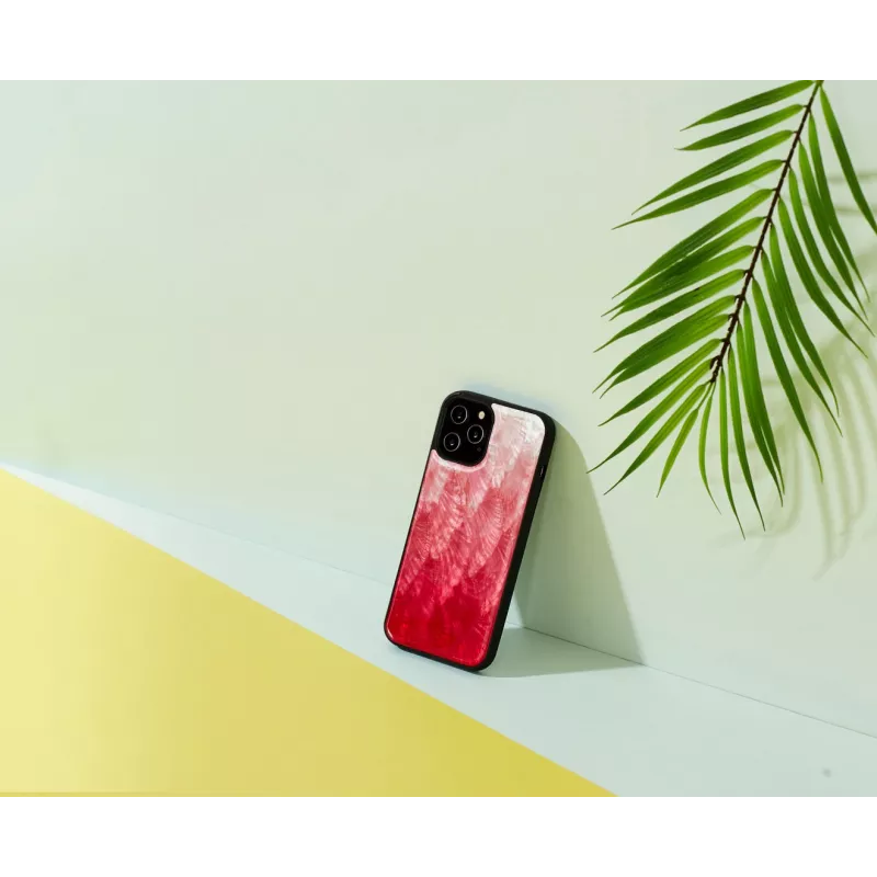Protective phone case iKins for Apple iPhone 12 / 12 Pro, pink lake with black trim