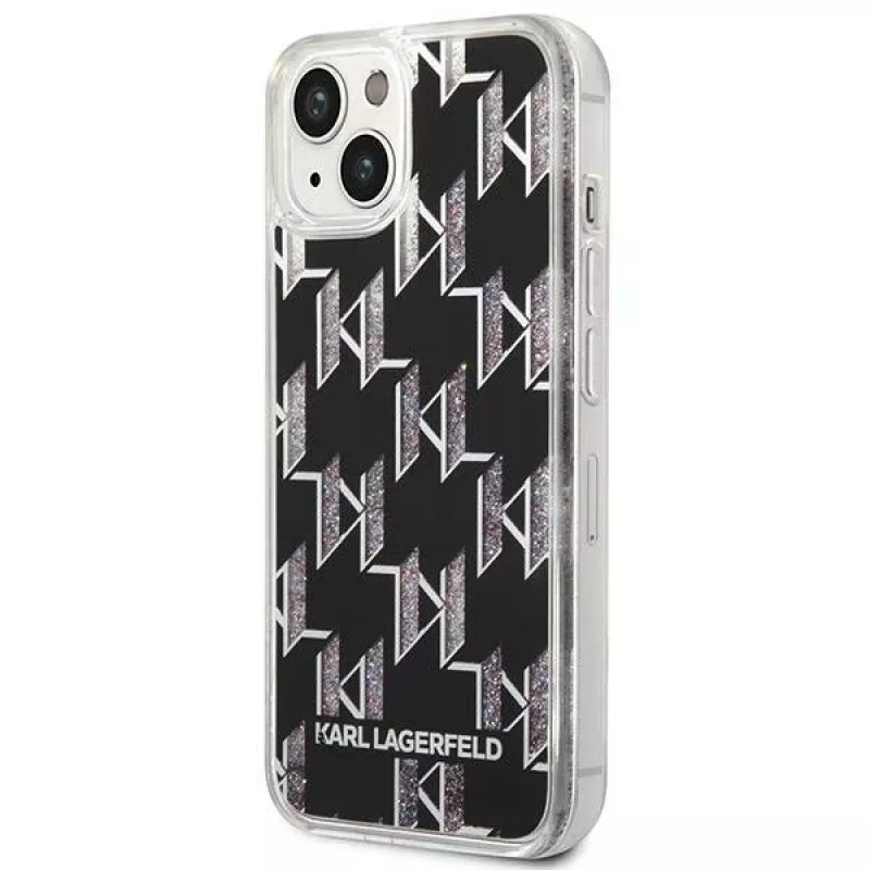 Karl Lagerfeld KLHCP14MLMNMK iPhone 14 Plus 6.7 hardcase black / black Liquid Glitter Monogram