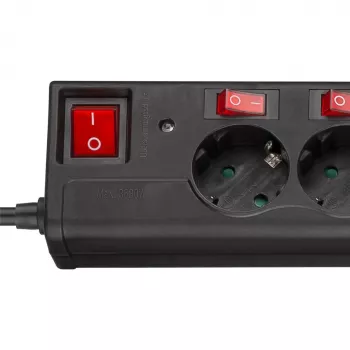 Surge-Protected Power Strip Goobay 72567 6 AC Outlets 1.5 m Cable
