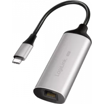 USB-C to RJ45 Gigabit Ethernet Adapter LOGILINK UA0456 — USB 3.2 Gen 1 (5 Gbps) male to RJ45 female