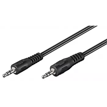 Wentronic Goobay 3,5mm-jack-Connection Cable, Black, 2.5 m - jack 3,5 mm-Plug (3-Pin, Stereo) > jack 3,5 mm-Plug (3-Pin, Stereo) (50449)