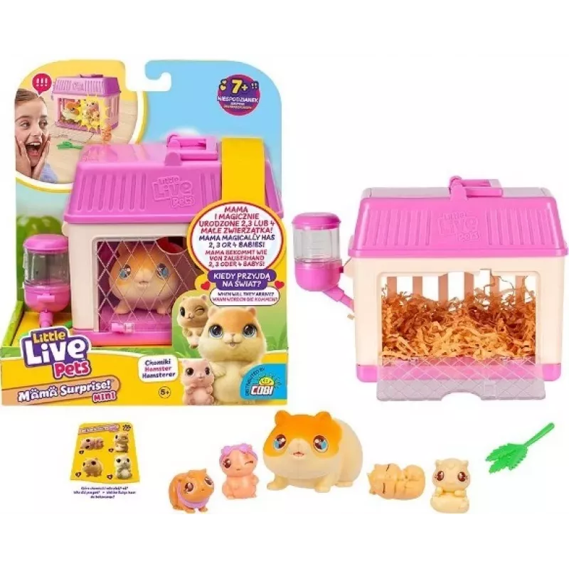 Interactive toy Cobi Little Live Pets Mama Surprise Mini Hamster MO-26626, small collectible figurine