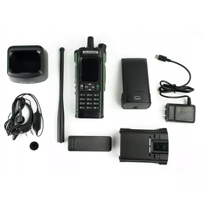 Handheld Radio Baofeng DM-32E — VHF 144–146 MHz, UHF 430–440 MHz, AIRBAND RX 108–136 MHz, 2200 mAh, DMR/FM, GPS+APRS
