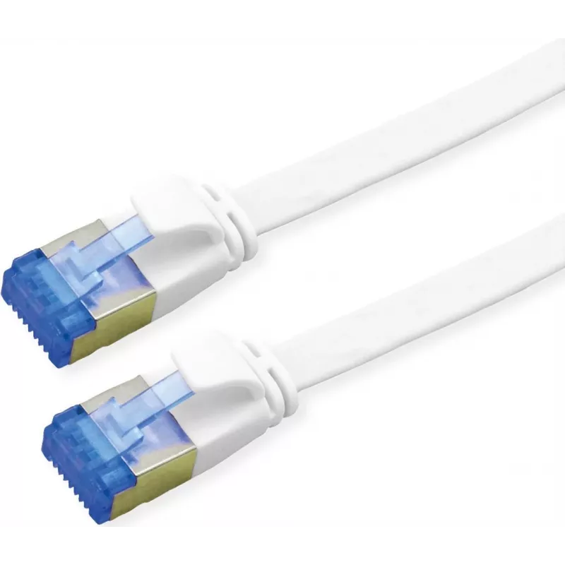 VALUE Patch Cable Cat.6A (Class EA) FTP, extra-Flat, White, 1 m (21.99.2161)