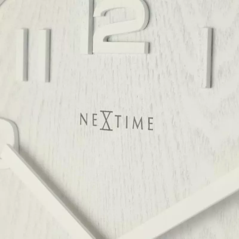 NeXtime 3096WI - Wall - quartz clock - Circle - White - Wood - Wood