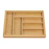 Cutlery drawer organiser GreenBlue GB379 bamboo insert with compartments, natural finish