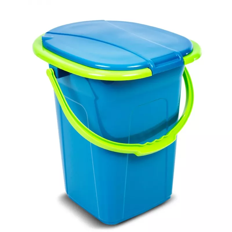 GreenBlue GB320BL Portable Travel Toilet Bucket Seat Camping Festival Handle Lid Durable Stable19L