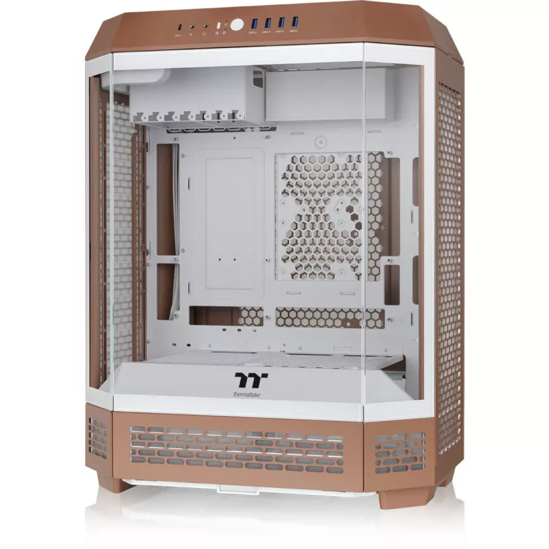PC Case Thermaltake The Tower 600 Midi Tower Mocha — ATX/Micro-ATX/Mini-ITX, Tempered Glass, 1x3.5 inch + 2x2.5 inch, 4x USB 3.2