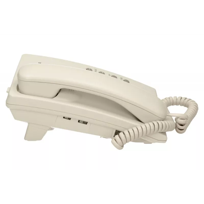 Analog telephone Panasonic KX-TS500PDW — 16 buttons, white, desk/wall mount, 100-entry phonebook