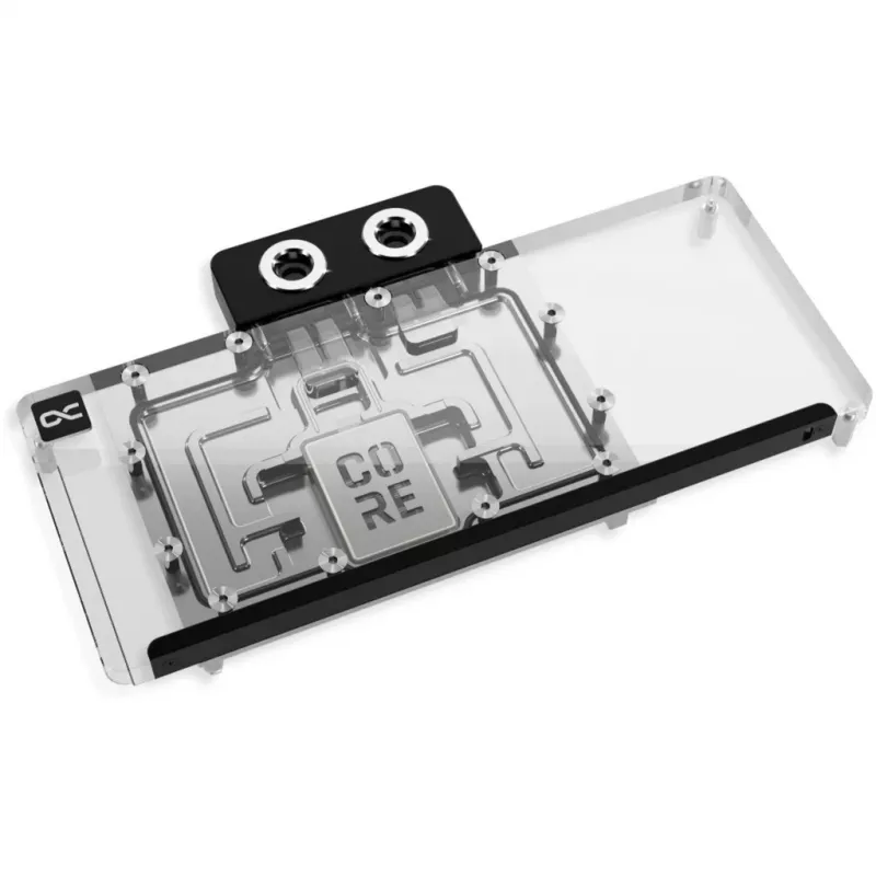 Cooling block Alphacool Core RX 9070 XT Mercury Transparent Chrome with backplate