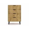 SCANDI 4S SLIM OAK ARTISAN CHEST OF DRAWERS