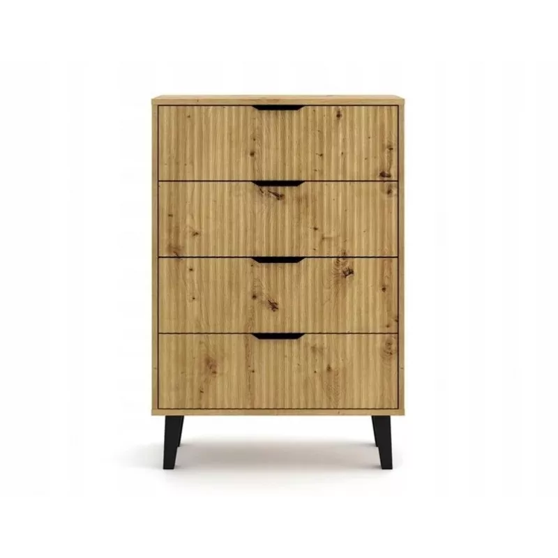 SCANDI 4S SLIM OAK ARTISAN CHEST OF DRAWERS