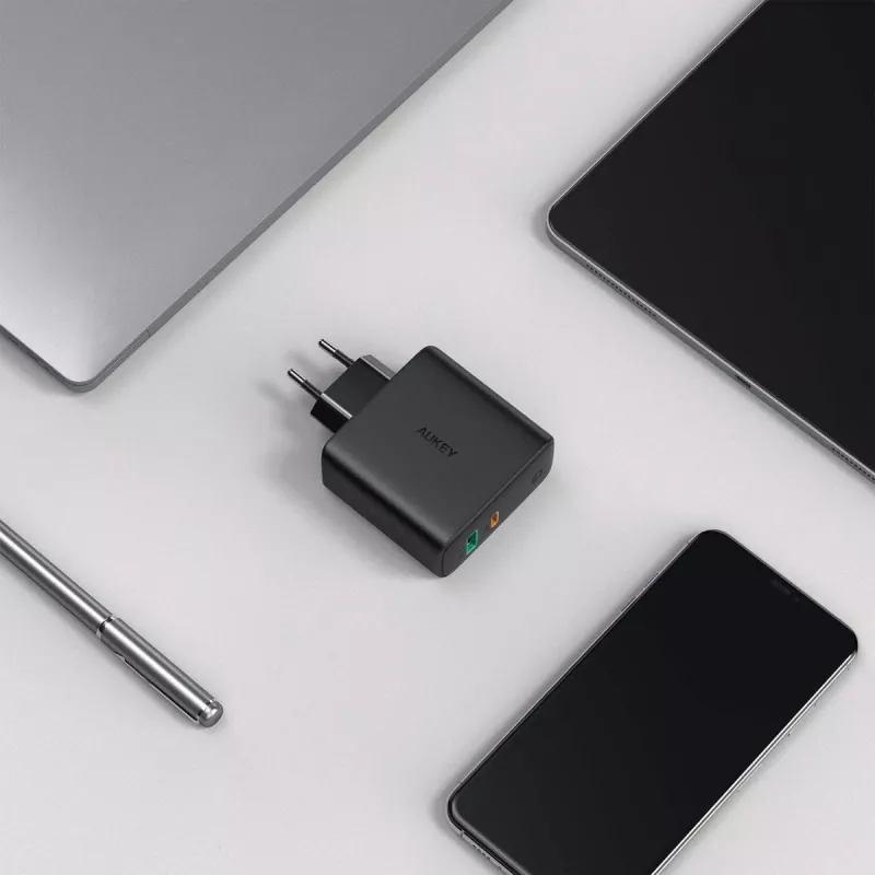 PA-D3 Wall Charger 2xUSB Power Delivery (1xUSB+1xUSB C) 5.4A 60W Dynamic Detect
