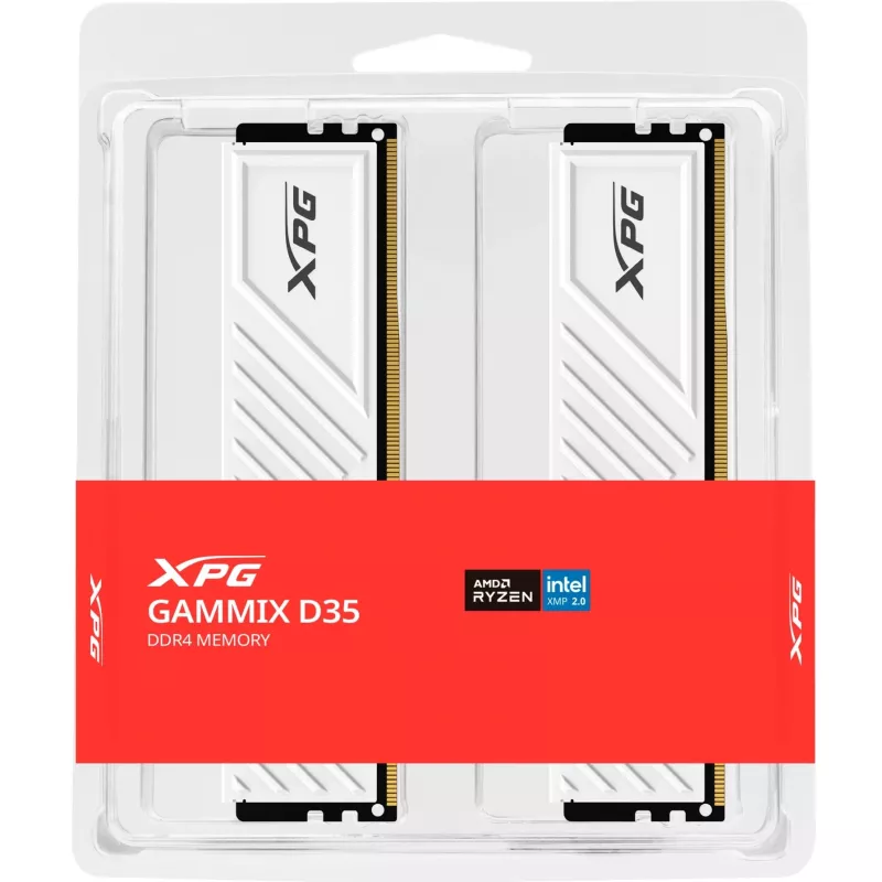 DIMM 32 GB DDR4-3600 (2x 16 GB) Dual-Kit, Memory White, AX4U320016G16A-DTWHD35, XPG Gammix D35, INTEL XMP