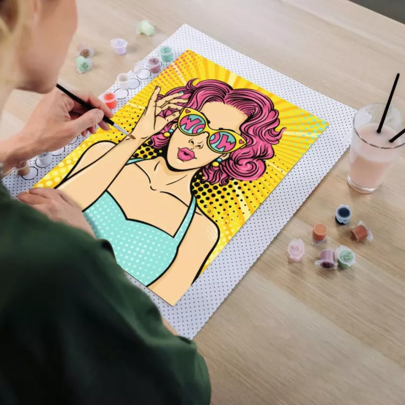 Ravensburger painting kit CreArt ART Collection Canvas Edition — Lady in Pink (PopArt)