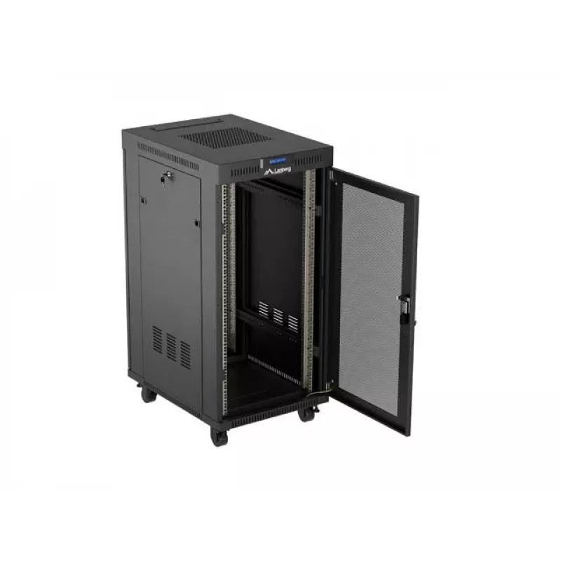 Freestanding rack cabinet LANBERG FF01-6824-23BL 24U 600×800 mm IP20 Black
