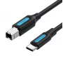 USB-C to USB 2.0 Type B cable Vention CQUBH — 2 m, black, 480 Mbps, 2 A