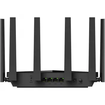 Tabletop router Cudy WR11000 — Tri‑band 2.4/5/6 GHz, Wi‑Fi 7, 4× 2.5 Gigabit LAN, 5765 Mbps per 6 GHz band, 512 MB RAM