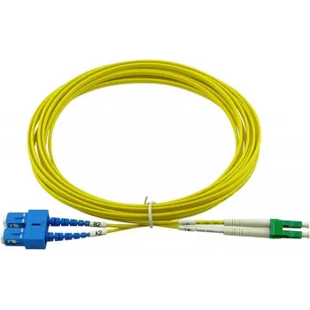 Network Cable BlueOptics Duplex LWL Patch Cable LC-APC/SC-UPC OS2 5m Blue
