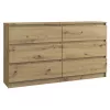 Chest of drawers Topeshop M6 140 ARTISAN Oak 6 drawers