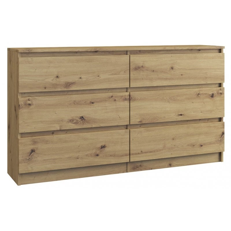 Chest of drawers Topeshop M6 140 ARTISAN Oak 6 drawers