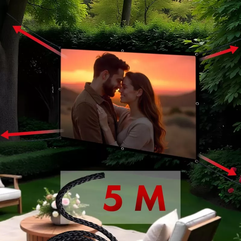 Projection screen MACLEAN MC-166 84 inch (175x131 cm) polyester freestanding/hanging 4:3