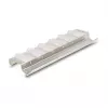 Keystone holder 12-port tiltable for 10 inch and 19 inch rack/wall mounting, DELOCK 67040, metal/plastic, silver, 77×222×27 mm