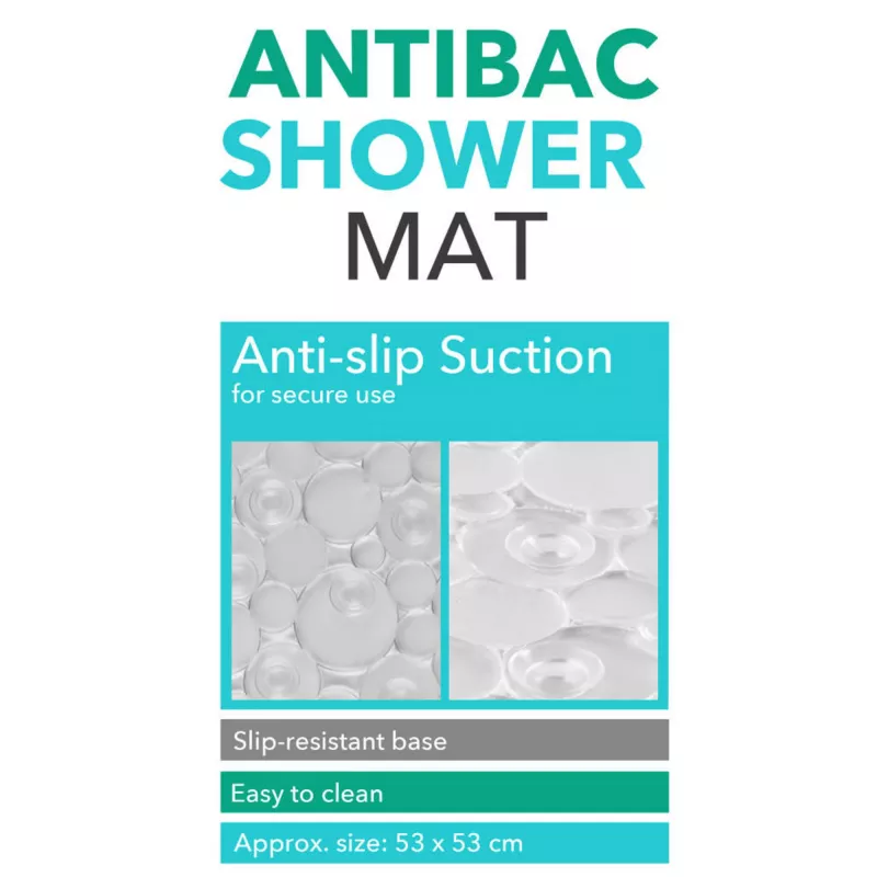 Beldray Shower Mat LA032685UFFEU7 Antibacterial Non-slip Bath Mat
