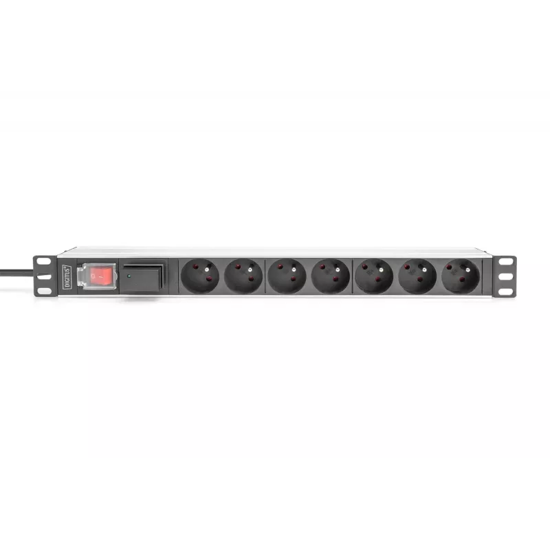 Digitus Socket strip with aluminum profile 7-way CEE 7/5 sockets 2 m cable