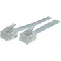 Telephone Modular Cable ShiverPeaks 70095-W with 6/4 Western (RJ11) Connector