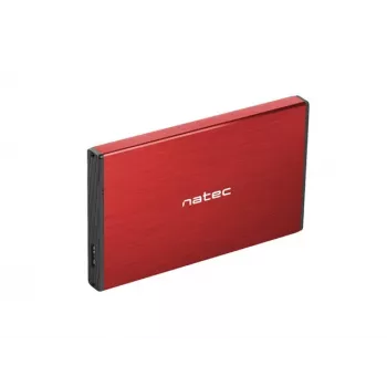 NATEC HDD ENCLOSURE RHINO GO (USB 3.0, 2.5, RED)