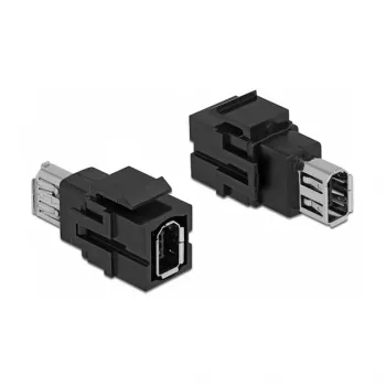 Keystone module DELOCK 86852 flat female connector, black