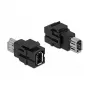 Keystone module DELOCK 86852 flat female connector, black