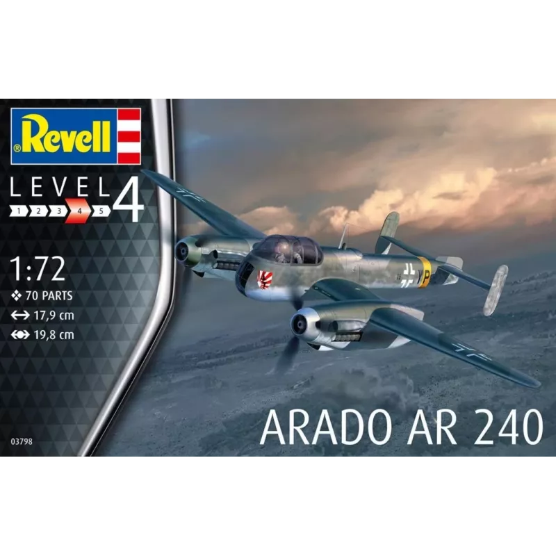 Plastic model kit REVELL Arado AR-240 1/72 scale — aircraft assembly model