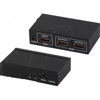 HDMI Switch ShiverPeaks 2 x HDMI 1.4 3840 x 2160 Black Metal