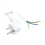 Netzkabel Schutzkontakt-Stecker Typ E+F (CEE 7/7, gewinkelt) an abisolierte Enden, weiß, 0,75 mm², 1,5 m, Good Connections® (P0185-W015)